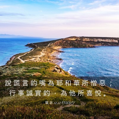 Picture 03 - 箴 言 12:22 CUVT - 說 謊 言 的 嘴 為 耶 和 華 所 憎 惡 - Bible Verse Picture
