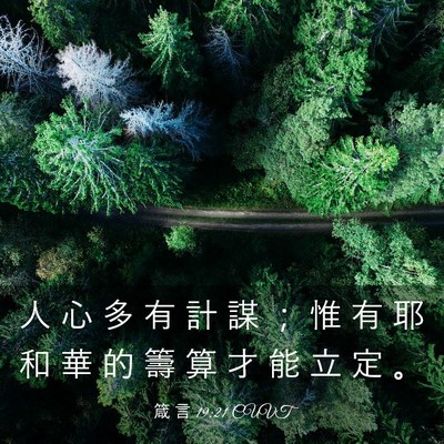 Picture 03 - 箴 言 19:21 CUVT - 人 心 多 有 計 謀 ； 惟 有 耶 和 華 - Bible Verse Picture