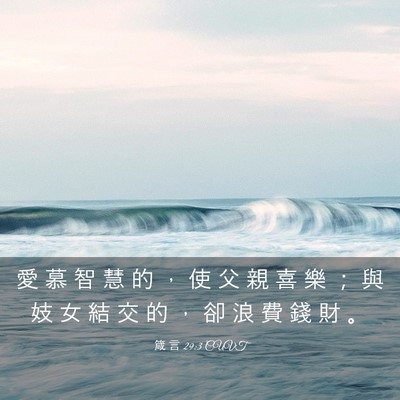 Picture 03 - 箴 言 29:3 CUVT - 愛 慕 智 慧 的 ， 使 父 親 喜 樂 ； - Bible Verse Picture