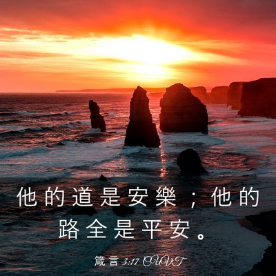 Picture 03 - 箴 言 3:17 CUVT - 他 的 道 是 安 樂 ； 他 的 路 全 是 - Bible Verse Picture