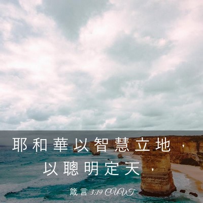 Picture 03 - 箴 言 3:19 CUVT - 耶 和 華 以 智 慧 立 地 ， 以 聰 明 - Bible Verse Picture