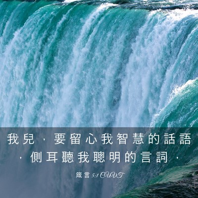 Picture 03 - 箴 言 5:1 CUVT - 我 兒 ， 要 留 心 我 智 慧 的 話 語 - Bible Verse Picture