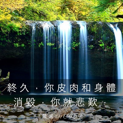 Picture 03 - 箴 言 5:11 CUVT - 終 久 ， 你 皮 肉 和 身 體 消 毀 ， - Bible Verse Picture