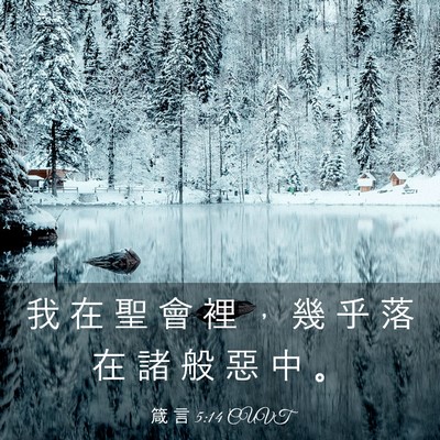 Picture 03 - 箴 言 5:14 CUVT - 我 在 聖 會 裡 ， 幾 乎 落 在 諸 般 - Bible Verse Picture
