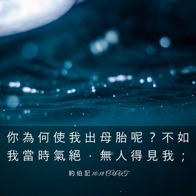 Picture 03 - 約 伯 記 10:18 CUVT - 你 為 何 使 我 出 母 胎 呢 ？ 不 如 - Bible Verse Picture