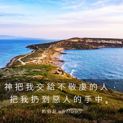 Picture 03 - 約 伯 記 16:11 CUVT - 神 把 我 交 給 不 敬 虔 的 人 ， 把 - Bible Verse Picture