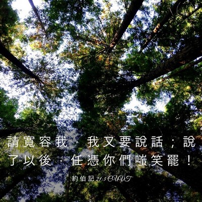 Picture 03 - 約 伯 記 21:3 CUVT - 請 寬 容 我 ， 我 又 要 說 話 ； 說 - Bible Verse Picture
