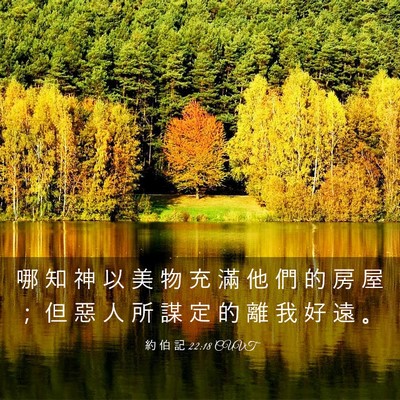 Picture 03 - 約 伯 記 22:18 CUVT - 哪 知 神 以 美 物 充 滿 他 們 的 房 - Bible Verse Picture