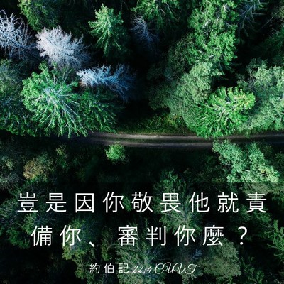 Picture 03 - 約 伯 記 22:4 CUVT - 豈 是 因 你 敬 畏 他 就 責 備 你 、 - Bible Verse Picture