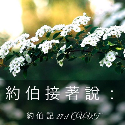 Picture 03 - 約 伯 記 27:1 CUVT - 約 伯 接 著 說 - Bible Verse Picture
