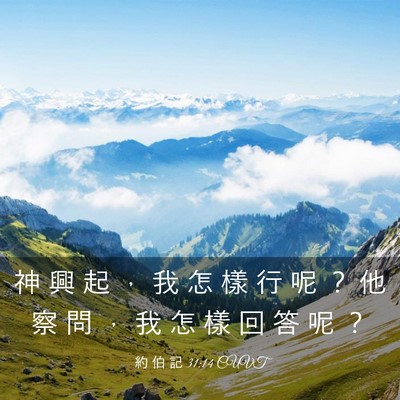Picture 03 - 約 伯 記 31:14 CUVT - 神 興 起 ， 我 怎 樣 行 呢 ？ 他 察 - Bible Verse Picture