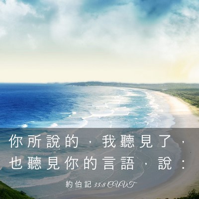 Picture 03 - 約 伯 記 33:8 CUVT - 你 所 說 的 ， 我 聽 見 了 ， 也 聽 - Bible Verse Picture