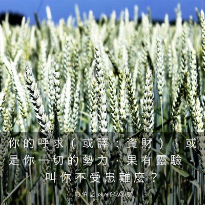 Picture 03 - 約 伯 記 36:19 CUVT - 你 的 呼 求 （ 或 譯 ： 資 財 ） ， - Bible Verse Picture