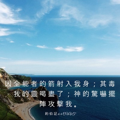 Picture 03 - 約 伯 記 6:4 CUVT - 因 全 能 者 的 箭 射 入 我 身 ； 其 - Bible Verse Picture