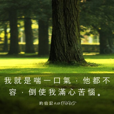 Picture 03 - 約 伯 記 9:18 CUVT - 我 就 是 喘 一 口 氣 ， 他 都 不 容 - Bible Verse Picture