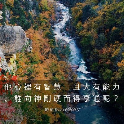 Picture 03 - 約 伯 記 9:4 CUVT - 他 心 裡 有 智 慧 ， 且 大 有 能 力 - Bible Verse Picture