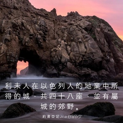 Picture 03 - 約 書 亞 記 21:41 CUVT - 利 未 人 在 以 色 列 人 的 地 業 中 - Bible Verse Picture
