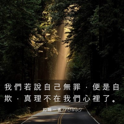Picture 03 - 約 翰 一 書 1:8 CUVT - 我 們 若 說 自 己 無 罪 ， 便 是 自 - Bible Verse Picture