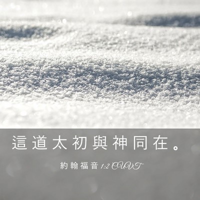 Picture 03 - 約 翰 福 音 1:2 CUVT - 這 道 太 初 與 神 同 在 - Bible Verse Picture