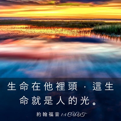 Picture 03 - 約 翰 福 音 1:4 CUVT - 生 命 在 他 裡 頭 ， 這 生 命 就 是 - Bible Verse Picture