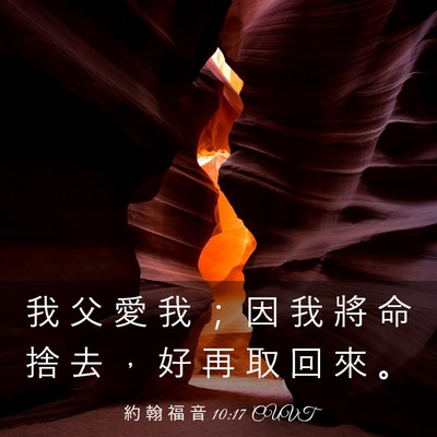 Picture 03 - 約 翰 福 音 10:17 CUVT - 我 父 愛 我 ； 因 我 將 命 捨 去 ， - Bible Verse Picture