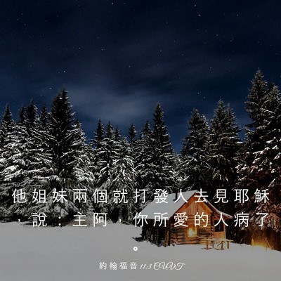 Picture 03 - 約 翰 福 音 11:3 CUVT - 他 姐 妹 兩 個 就 打 發 人 去 見 耶 - Bible Verse Picture