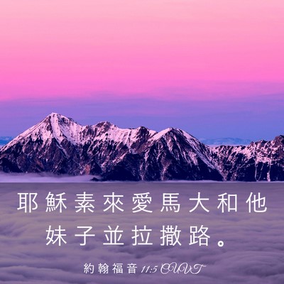 Picture 03 - 約 翰 福 音 11:5 CUVT - 耶 穌 素 來 愛 馬 大 和 他 妹 子 並 - Bible Verse Picture