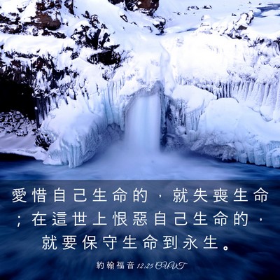 Picture 03 - 約 翰 福 音 12:25 CUVT - 愛 惜 自 己 生 命 的 ， 就 失 喪 生 - Bible Verse Picture