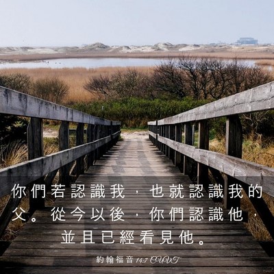Picture 03 - 約 翰 福 音 14:7 CUVT - 你 們 若 認 識 我 ， 也 就 認 識 我 - Bible Verse Picture