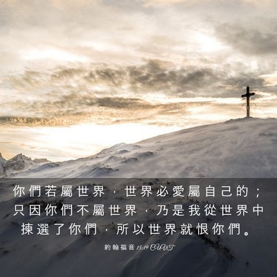 Picture 03 - 約 翰 福 音 15:19 CUVT - 你 們 若 屬 世 界 ， 世 界 必 愛 屬 - Bible Verse Picture