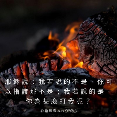 Picture 03 - 約 翰 福 音 18:23 CUVT - 耶 穌 說 ： 我 若 說 的 不 是 ， 你 - Bible Verse Picture