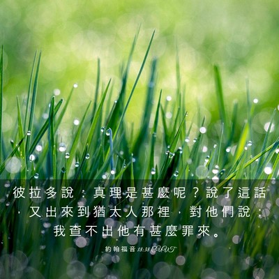 Picture 03 - 約 翰 福 音 18:38 CUVT - 彼 拉 多 說 ： 真 理 是 甚 麼 呢 ？ - Bible Verse Picture