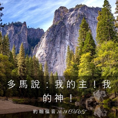 Picture 03 - 約 翰 福 音 20:28 CUVT - 多 馬 說 ： 我 的 主 ！ 我 的 神 - Bible Verse Picture