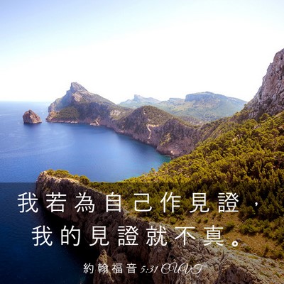 Picture 03 - 約 翰 福 音 5:31 CUVT - 我 若 為 自 己 作 見 證 ， 我 的 見 - Bible Verse Picture