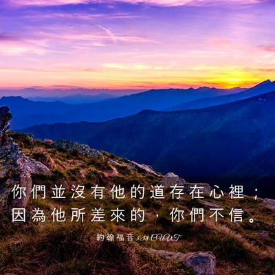 Picture 03 - 約 翰 福 音 5:38 CUVT - 你 們 並 沒 有 他 的 道 存 在 心 裡 - Bible Verse Picture