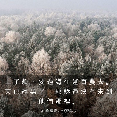 Picture 03 - 約 翰 福 音 6:17 CUVT - 上 了 船 ， 要 過 海 往 迦 百 農 去 - Bible Verse Picture
