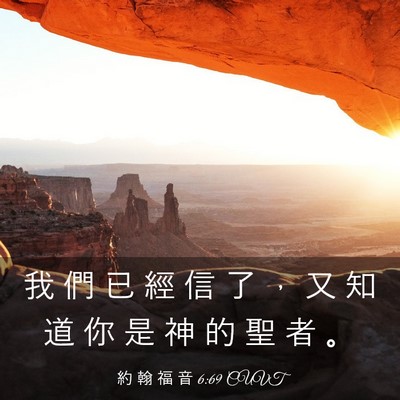 Picture 03 - 約 翰 福 音 6:69 CUVT - 我 們 已 經 信 了 ， 又 知 道 你 是 - Bible Verse Picture