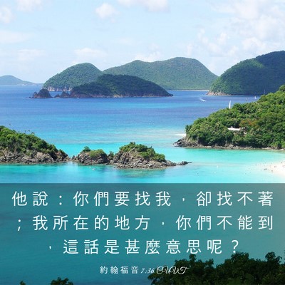 Picture 03 - 約 翰 福 音 7:36 CUVT - 他 說 ： 你 們 要 找 我 ， 卻 找 不 - Bible Verse Picture
