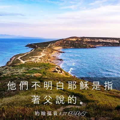 Picture 03 - 約 翰 福 音 8:27 CUVT - 他 們 不 明 白 耶 穌 是 指 著 父 說 - Bible Verse Picture