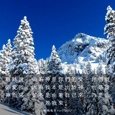 Picture 03 - 約 翰 福 音 8:42 CUVT - 耶 穌 說 ： 倘 若 神 是 你 們 的 父 - Bible Verse Picture