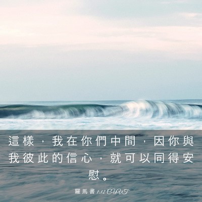 Picture 03 - 羅 馬 書 1:12 CUVT - 這 樣 ， 我 在 你 們 中 間 ， 因 你 - Bible Verse Picture