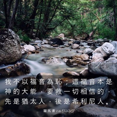 Picture 03 - 羅 馬 書 1:16 CUVT - 我 不 以 福 音 為 恥 ； 這 福 音 本 - Bible Verse Picture