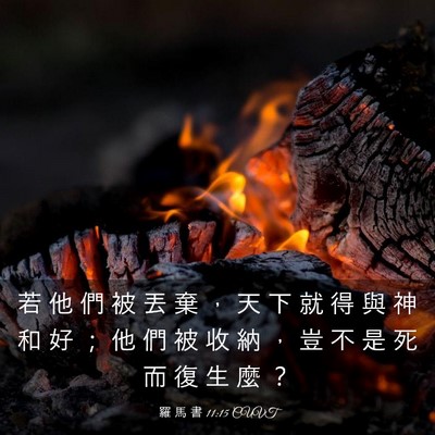 Picture 03 - 羅 馬 書 11:15 CUVT - 若 他 們 被 丟 棄 ， 天 下 就 得 與 - Bible Verse Picture