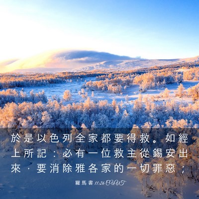 Picture 03 - 羅 馬 書 11:26 CUVT - 於 是 以 色 列 全 家 都 要 得 救 。 - Bible Verse Picture
