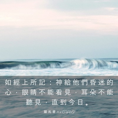 Picture 03 - 羅 馬 書 11:8 CUVT - 如 經 上 所 記 ： 神 給 他 們 昏 迷 - Bible Verse Picture