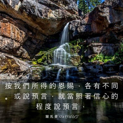 Picture 03 - 羅 馬 書 12:6 CUVT - 按 我 們 所 得 的 恩 賜 ， 各 有 不 - Bible Verse Picture