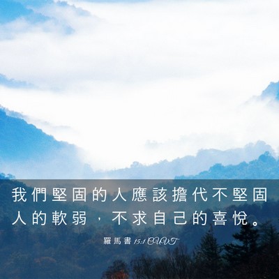 Picture 03 - 羅 馬 書 15:1 CUVT - 我 們 堅 固 的 人 應 該 擔 代 不 堅 - Bible Verse Picture