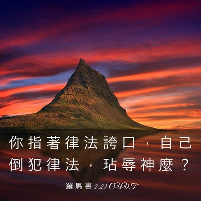 Picture 03 - 羅 馬 書 2:23 CUVT - 你 指 著 律 法 誇 口 ， 自 己 倒 犯 - Bible Verse Picture
