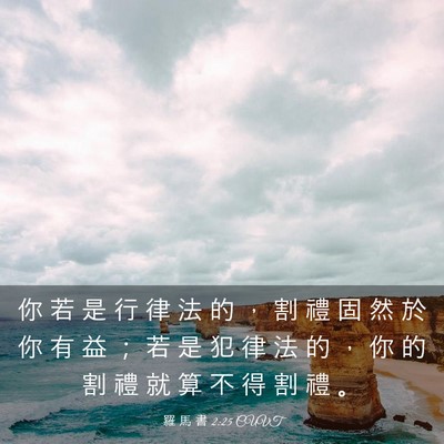 Picture 03 - 羅 馬 書 2:25 CUVT - 你 若 是 行 律 法 的 ， 割 禮 固 然 - Bible Verse Picture