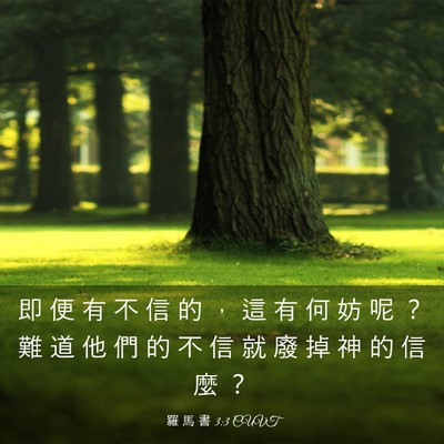 Picture 03 - 羅 馬 書 3:3 CUVT - 即 便 有 不 信 的 ， 這 有 何 妨 呢 - Bible Verse Picture